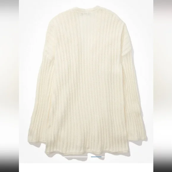 ⚡️SALE⚡️🆕️NWT AE Bell Sleeve Cardigan in 'Cream', Size Medium - Picture 5 of 8